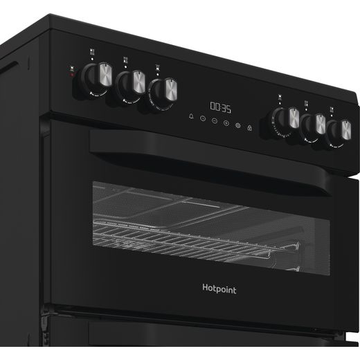 Hotpoint Dual Fuel Cooker - Black - Control panel
